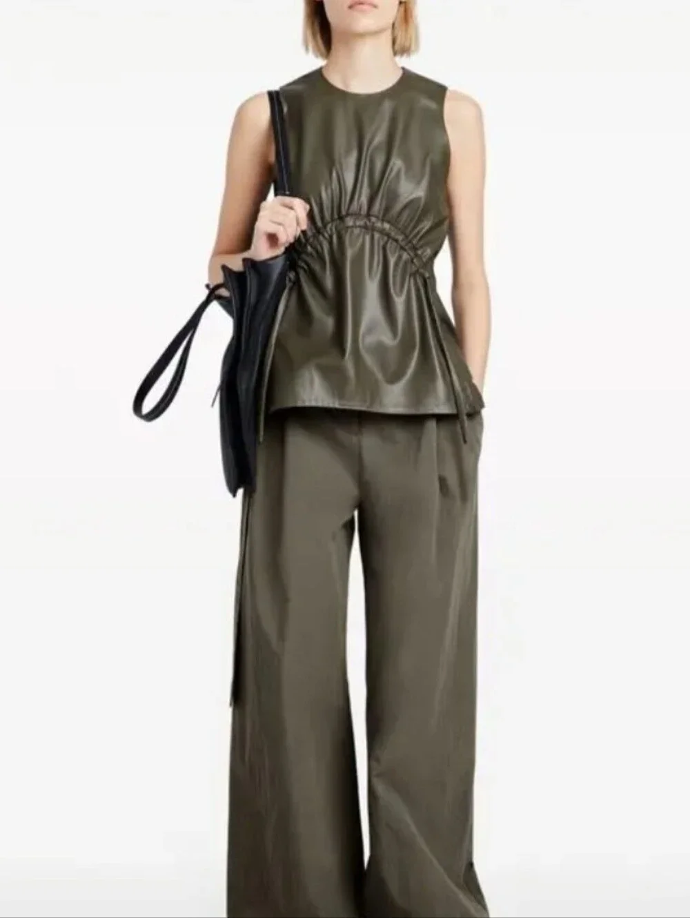 PROENZA SCHOULER FAUX LEATHER TOP